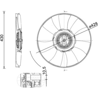 CFF 529 000P Lüfter, Motorkühlung BEHR *** PREMIUM LINE ***
