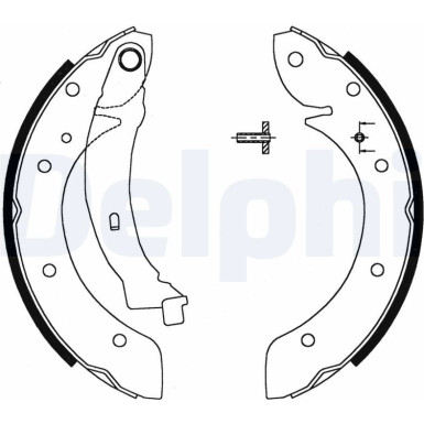 LS1716 Bremsbackensatz, Feststellbremse