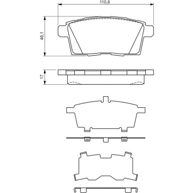0 986 494 376 Bremsbelagsatz, Scheibenbremse