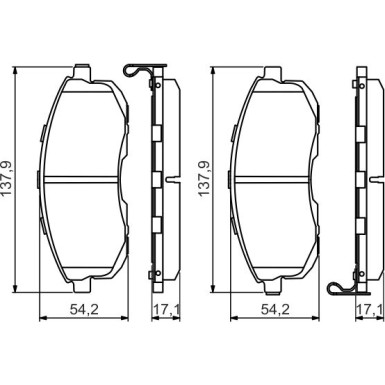 BOSCH | Bremsbelagsatz, Scheibenbremse | 0 986 494 572
