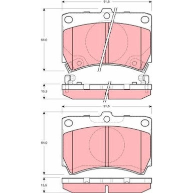 GDB3206 Bremsbelagsatz, Scheibenbremse