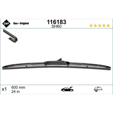 SWF Wischblatt Scheibenwischer DAS ORIGINAL HBLADE 116183