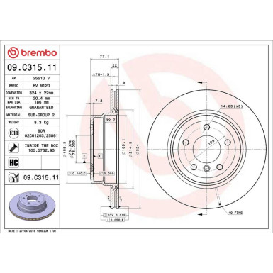 Brembo | Bremsscheibe | 09.C315.11