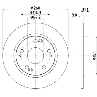 Hella | Bremsscheibe | 8DD 355 117-901