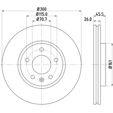 Hella | Bremsscheibe | 8DD 355 116-591