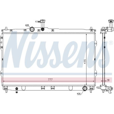 Nissens | Kühler, Motorkühlung | 67472