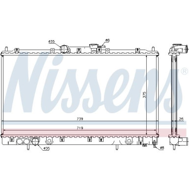 Nissens | Kühler, Motorkühlung | 62868A