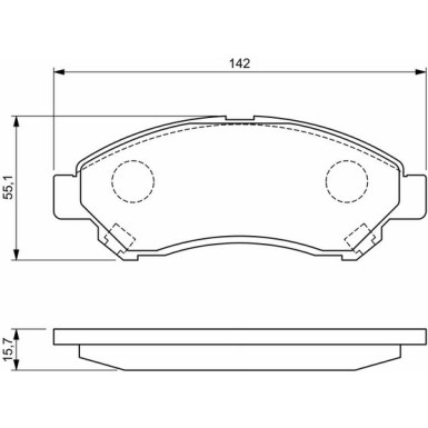 BOSCH Bremsbelagsatz, Scheibenbremse 0 986 494 936