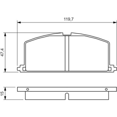 BOSCH Bremsbelagsatz, Scheibenbremse 0 986 468 701