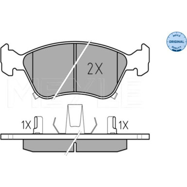 Meyle Bremsbelagsatz, Scheibenbremse MEYLE-ORIGINAL: True to OE 025 219 7617/W