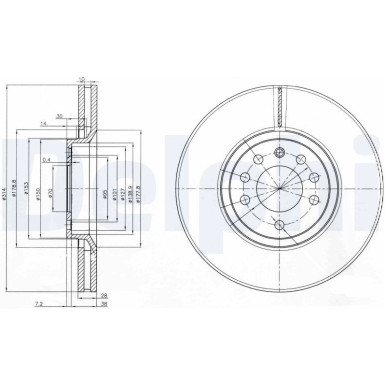 Delphi | Bremsscheibe | BG3973