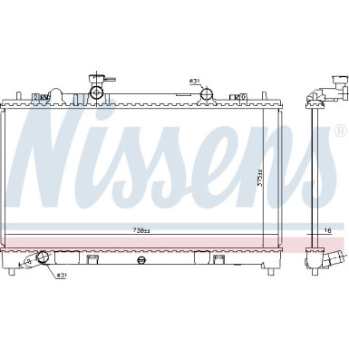 Nissens | Kühler, Motorkühlung | 68510