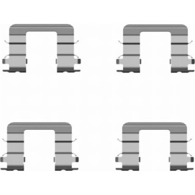 Hella | Zubehörsatz, Scheibenbremsbelag | 8DZ 355 204-131