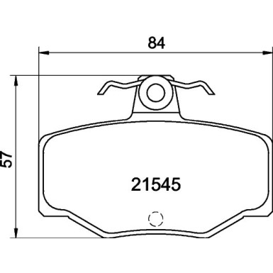Hella | Bremsbelagsatz, Scheibenbremse | 8DB 355 018-021