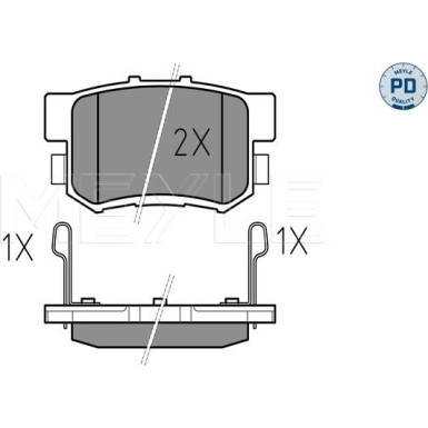 Meyle Bremsbelagsatz, Scheibenbremse MEYLE-PD: Advanced performance and design 025 217 1914/PD
