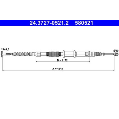 24.3727-0521.2 Seilzug, Feststellbremse