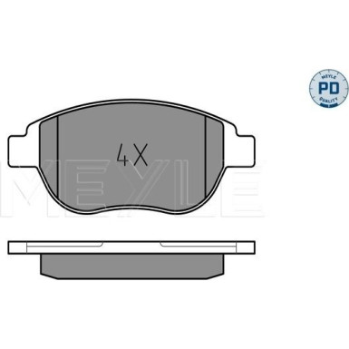 Meyle Bremsbelagsatz, Scheibenbremse MEYLE-PD: Advanced performance and design 025 236 0019/PD