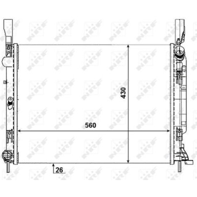 NRF | Kühler, Motorkühlung | 53001