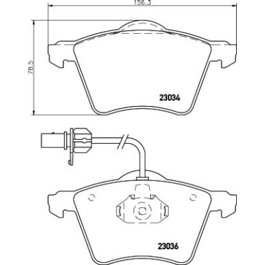 Hella | Bremsbelagsatz, Scheibenbremse | 8DB 355 008-771
