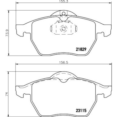 Hella | Bremsbelagsatz, Scheibenbremse | 8DB 355 007-771