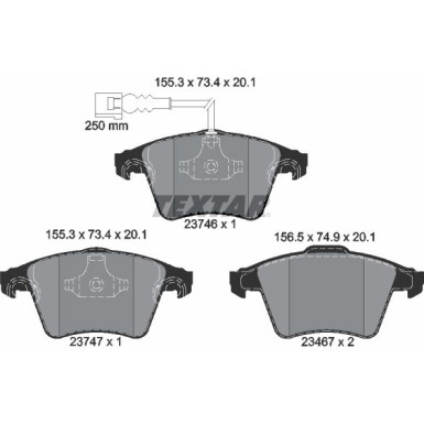 2374602 Bremsbelagsatz, Scheibenbremse Q+