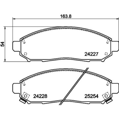 8DB 355 016-121 Bremsbelagsatz, Scheibenbremse