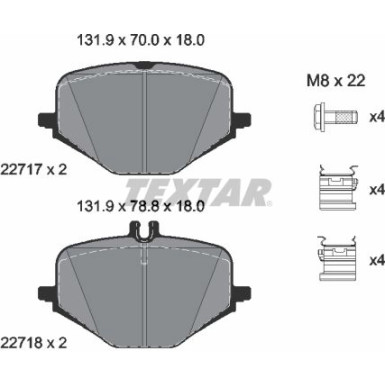 2271701 Bremsbelagsatz, Scheibenbremse