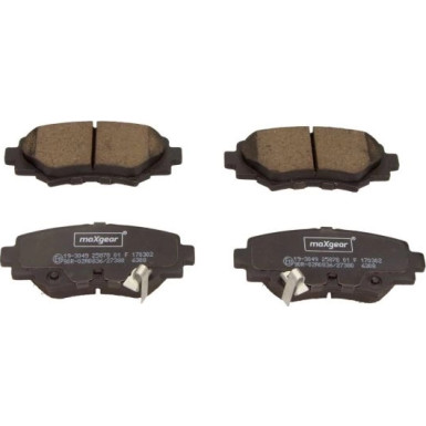 Maxgear | Bremsbelagsatz, Scheibenbremse | 19-3049