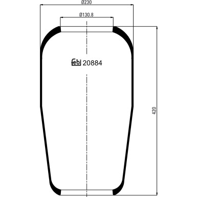 FEBI BILSTEIN 20884 Federbalg, Luftfederung