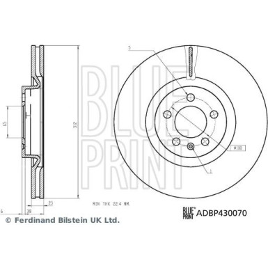 Blue Print | Bremsscheibe | ADBP430070