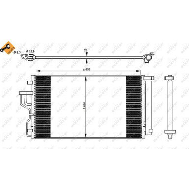 350078 Kondensator, Klimaanlage EASY FIT