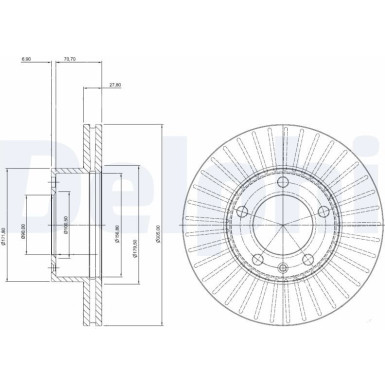 Delphi | Bremsscheibe | BG9692