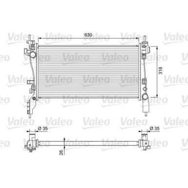 Valeo | Kühler, Motorkühlung | 701718
