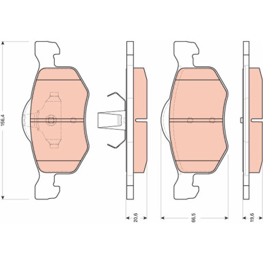 GDB1753 Bremsbelagsatz, Scheibenbremse