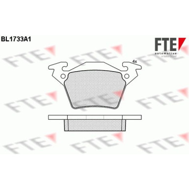 FTE | Bremsbelagsatz, Scheibenbremse | 9010321