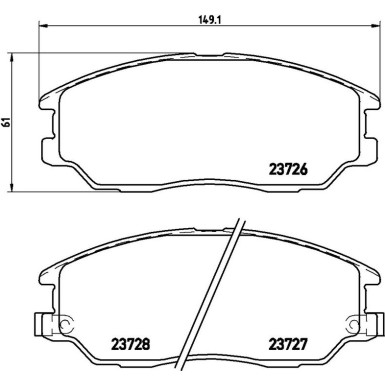Brembo Bremsbelagsatz, Scheibenbremse PRIME LINE P 30 028