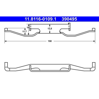 ATE | Feder, Bremssattel | 11.8116-0109.1