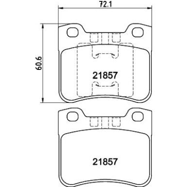 Hella | Bremsbelagsatz, Scheibenbremse | 8DB 355 008-301