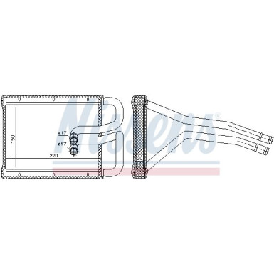 Nissens | Wärmetauscher, Innenraumheizung | 77642