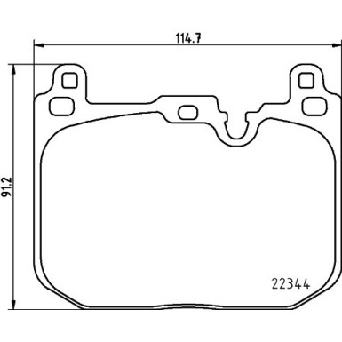 Hella | Bremsbelagsatz, Scheibenbremse | 8DB 355 025-621