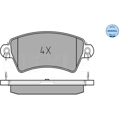 025 233 9617 Bremsbelagsatz, Scheibenbremse MEYLE-ORIGINAL: True to OE.