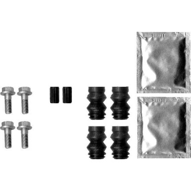 Hella | Zubehörsatz, Bremssattel | 8DZ 355 201-571
