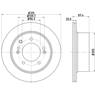 Hella | Bremsscheibe | 8DD 355 112-821