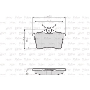 Valeo | Bremsbelagsatz, Scheibenbremse | 872765