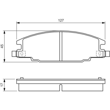 BOSCH Bremsbelagsatz, Scheibenbremse 0 986 460 960