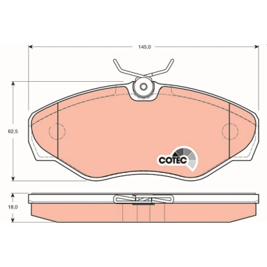 TRW Bremsbelagsatz, Scheibenbremse COTEC GDB1478