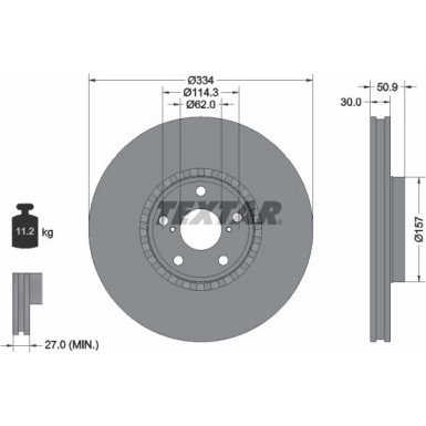 Textar | Bremsscheibe | 92147803