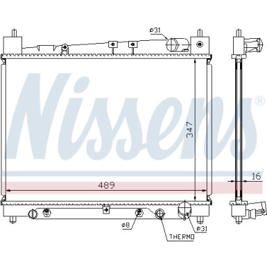 Nissens | Kühler, Motorkühlung | 64799