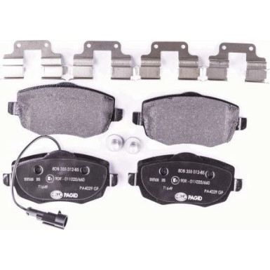 Hella Pagid | Bremsbelagsatz, Scheibenbremse | 8DB 355 012-851