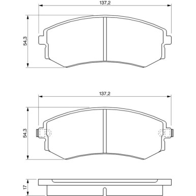 BOSCH Bremsbelagsatz, Scheibenbremse 0 986 424 215